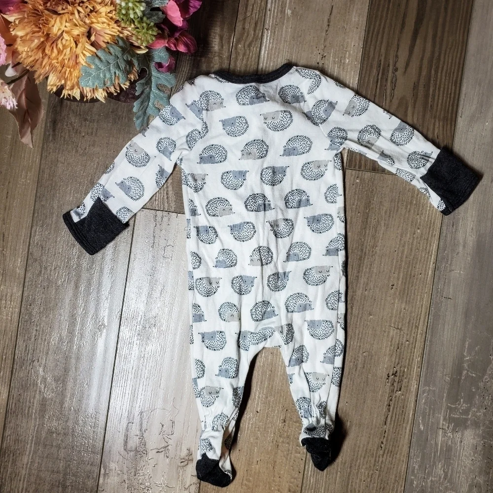 Cloud Island 0-3M 100% Cotton Hedgehog Footed Sleeper One Piece